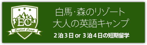 白馬・森のリゾート　大人の英語キャンプ